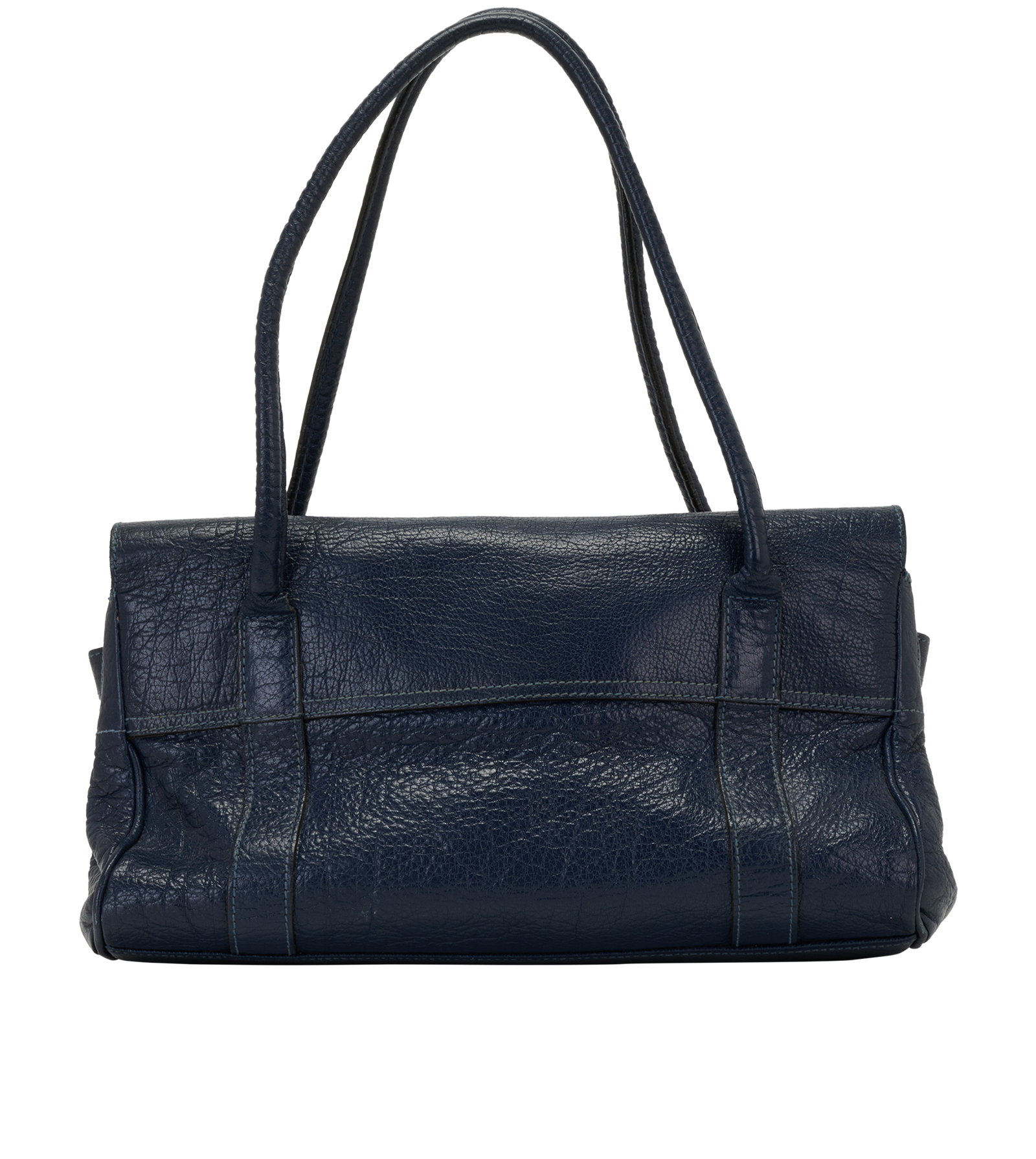 East West Bayswater, &pound;295, Handbags, Navy, Leather, Back view